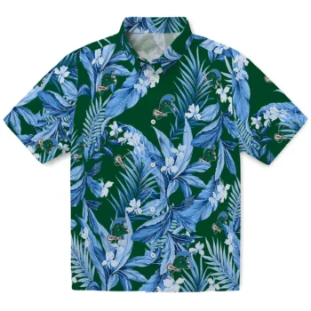 tulane green wave palm leaves green hawaiian shirts best selling