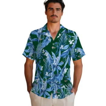 tulane green wave palm leaves green hawaiian shirts fashion forward