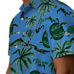 Tulane Green Wave Hawaiian Shirt – Palm Sunset