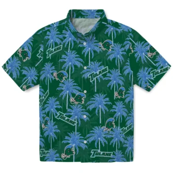 tulane green wave palm grove green hawaiian shirts best selling