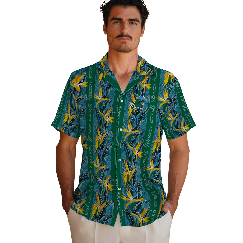 Tulane Green Wave Hawaiian Shirt - Paradise Vines tulane green wave paradise vines green hawaiian shirts fashion forward