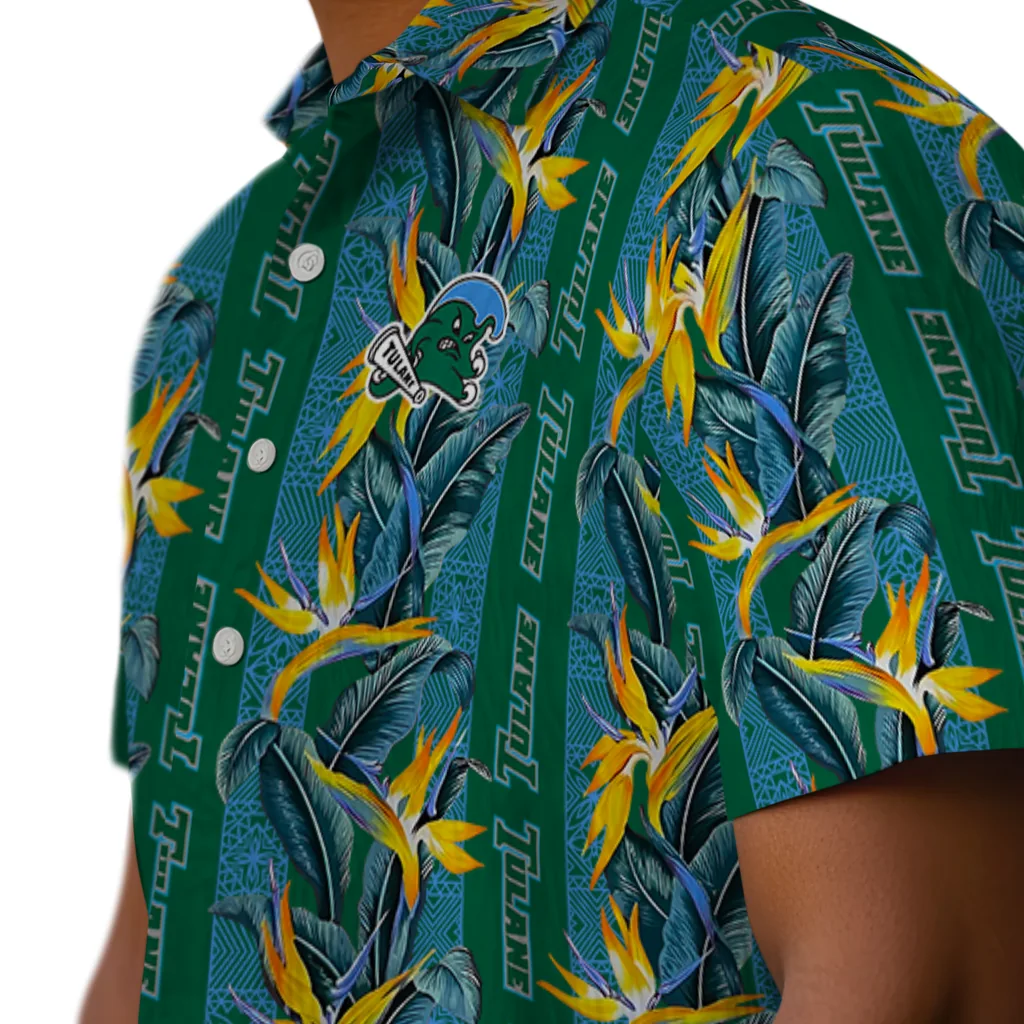 Tulane Green Wave Hawaiian Shirt - Paradise Vines tulane green wave paradise vines green hawaiian shirts trendy