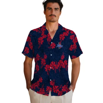 tulsa golden hurricane hibiscus petals blue hawaiian shirts fashion forward