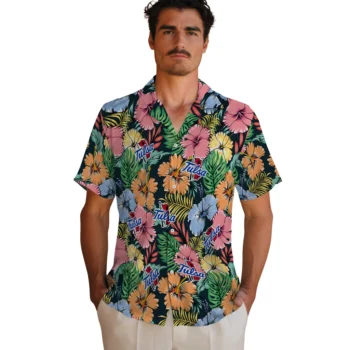 tulsa golden hurricane brilliant hibiscus garden hawaiian shirts fashion forward