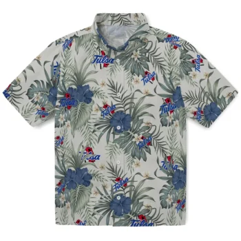 tulsa golden hurricane hibiscus designs beige hawaiian shirts best selling