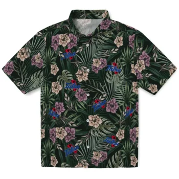 tulsa golden hurricane hibiscus leaves pattern green hawaiian shirts best selling