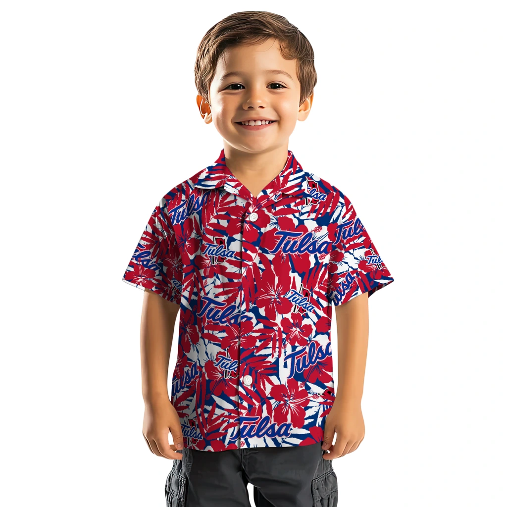 Tulsa Golden Hurricane Hawaiian Shirt - Hibiscus Overlay tulsa golden hurricane hibiscus overlay hawaiian shirts top rated