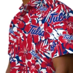 Tulsa Golden Hurricane Hawaiian Shirt – Hibiscus Overlay