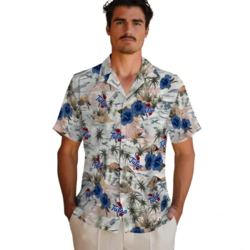 tulsa golden hurricane hibiscus seaside white hawaiian shirts fashion forward