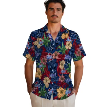 tulsa golden hurricane tiki jungle blue hawaiian shirts fashion forward