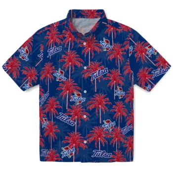 tulsa golden hurricane palm grove blue hawaiian shirts best selling