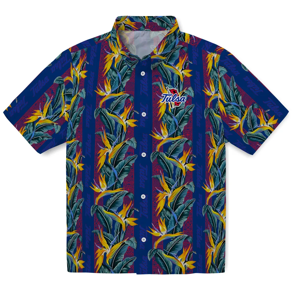 Tulsa Golden Hurricane Hawaiian Shirt - Paradise Vines tulsa golden hurricane paradise vines blue hawaiian shirts best selling