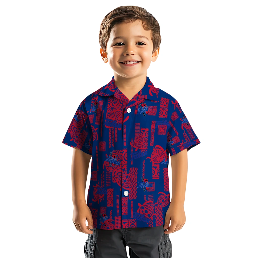 Tulsa Golden Hurricane Hawaiian Shirt - Turtle Lines tulsa golden hurricane turtle lines blue hawaiian shirts top rated