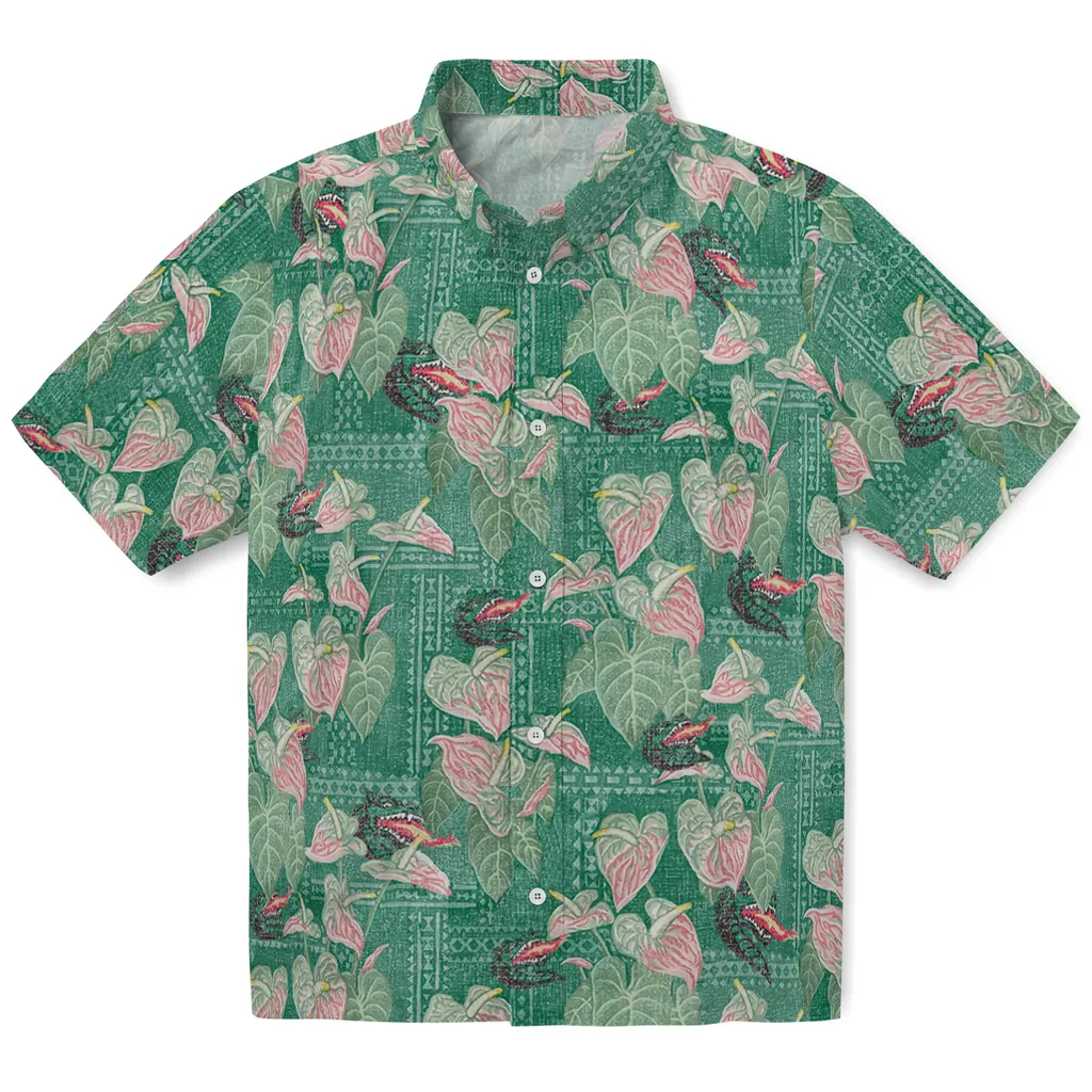 UAB Blazers Hawaiian Shirt - Anthurium Overlay uab blazers anthurium overlay green hawaiian shirts best selling