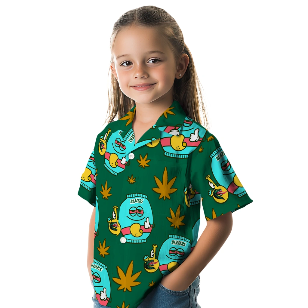 UAB Blazers Hawaiian Shirt - Chill Vibe uab blazers bong smile green hawaiian shirts premium grade