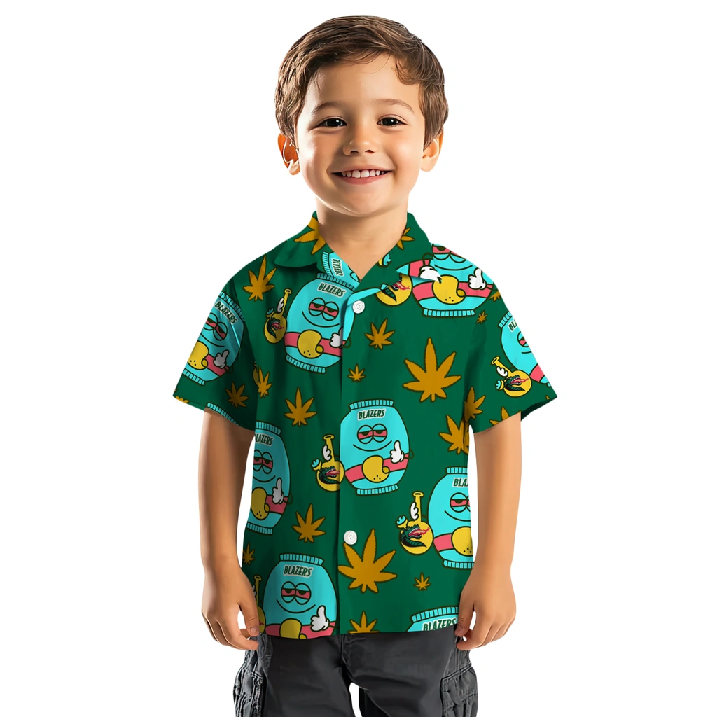 UAB Blazers Hawaiian Shirt - Chill Vibe uab blazers bong smile green hawaiian shirts top rated