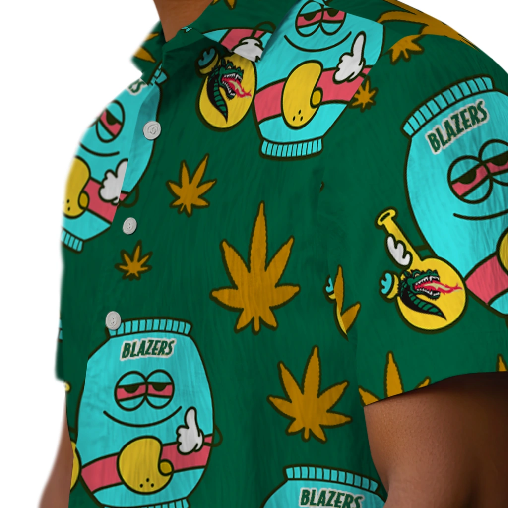 UAB Blazers Hawaiian Shirt - Chill Vibe uab blazers bong smile green hawaiian shirts trendy
