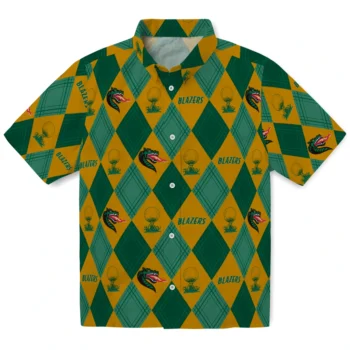 uab blazers balloon plaid green hawaiian shirts best selling