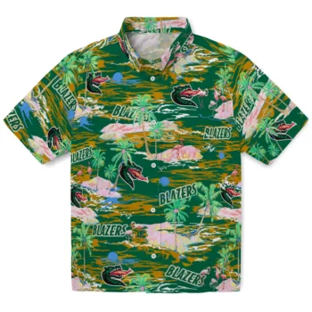 uab blazers flamingo retreat green hawaiian shirts best selling