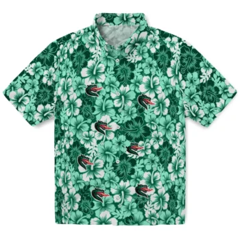 uab blazers hibiscus blooms green hawaiian shirts best selling