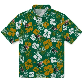 uab blazers hibiscus bloom green hawaiian shirts best selling