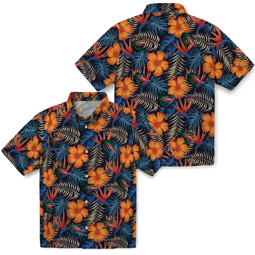 UAB Blazers Hawaiian Shirt - Hibiscus Foliage uab blazers hibiscus foliage hawaiian shirts high quality
