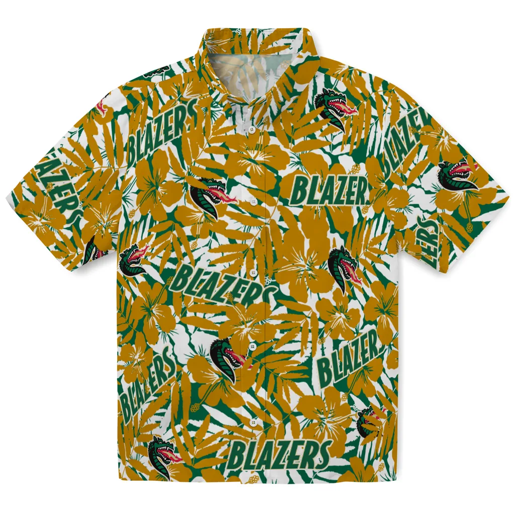 UAB Blazers Hawaiian Shirt - Hibiscus Overlay uab blazers hibiscus overlay hawaiian shirts best selling