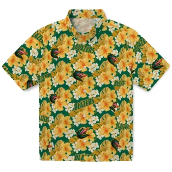 uab blazers hibiscus tropics green yellow hawaiian shirts best selling