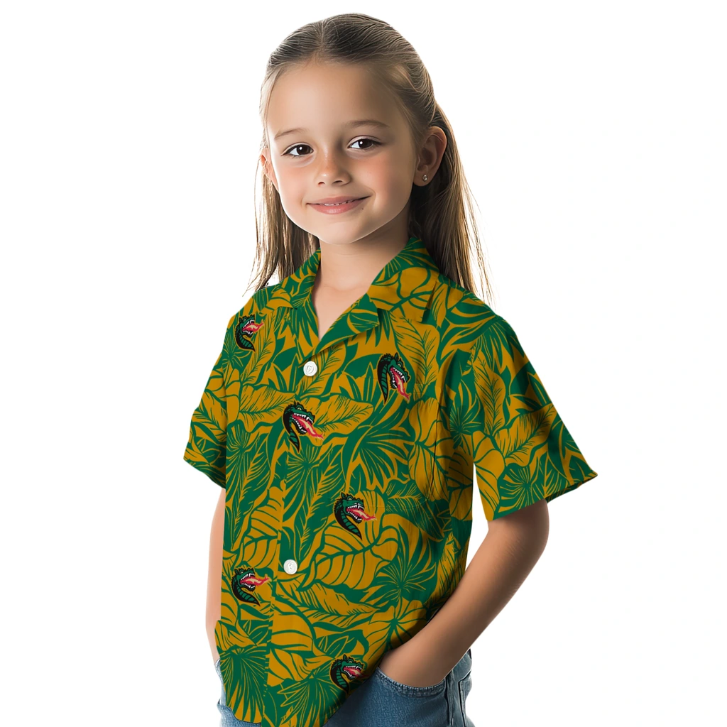 UAB Blazers Hawaiian Shirt - Monstera Layer uab blazers monstera layer green hawaiian shirts premium grade