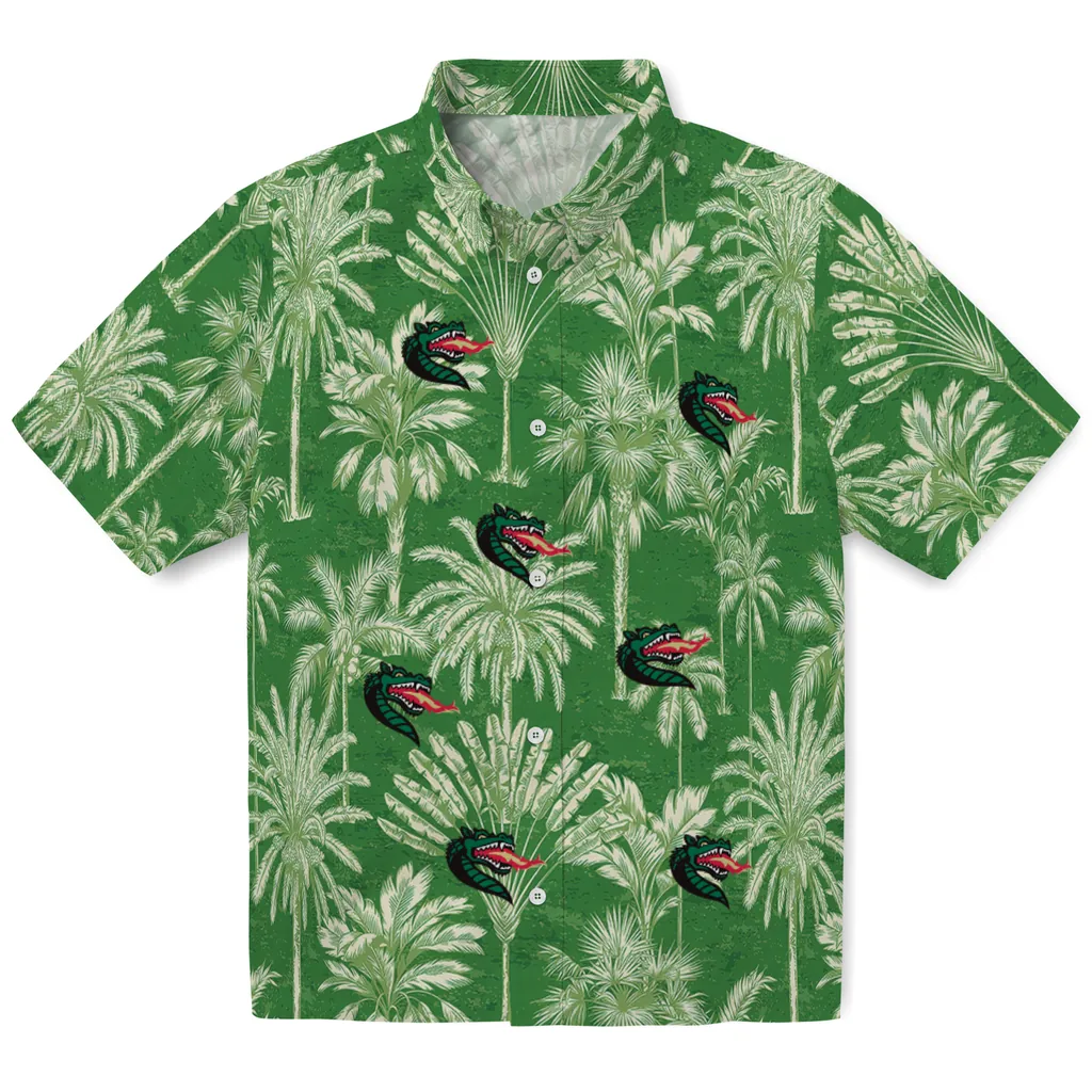 UAB Blazers Hawaiian Shirt - Vintage Palm Tree uab blazers palm shadows green hawaiian shirts best selling
