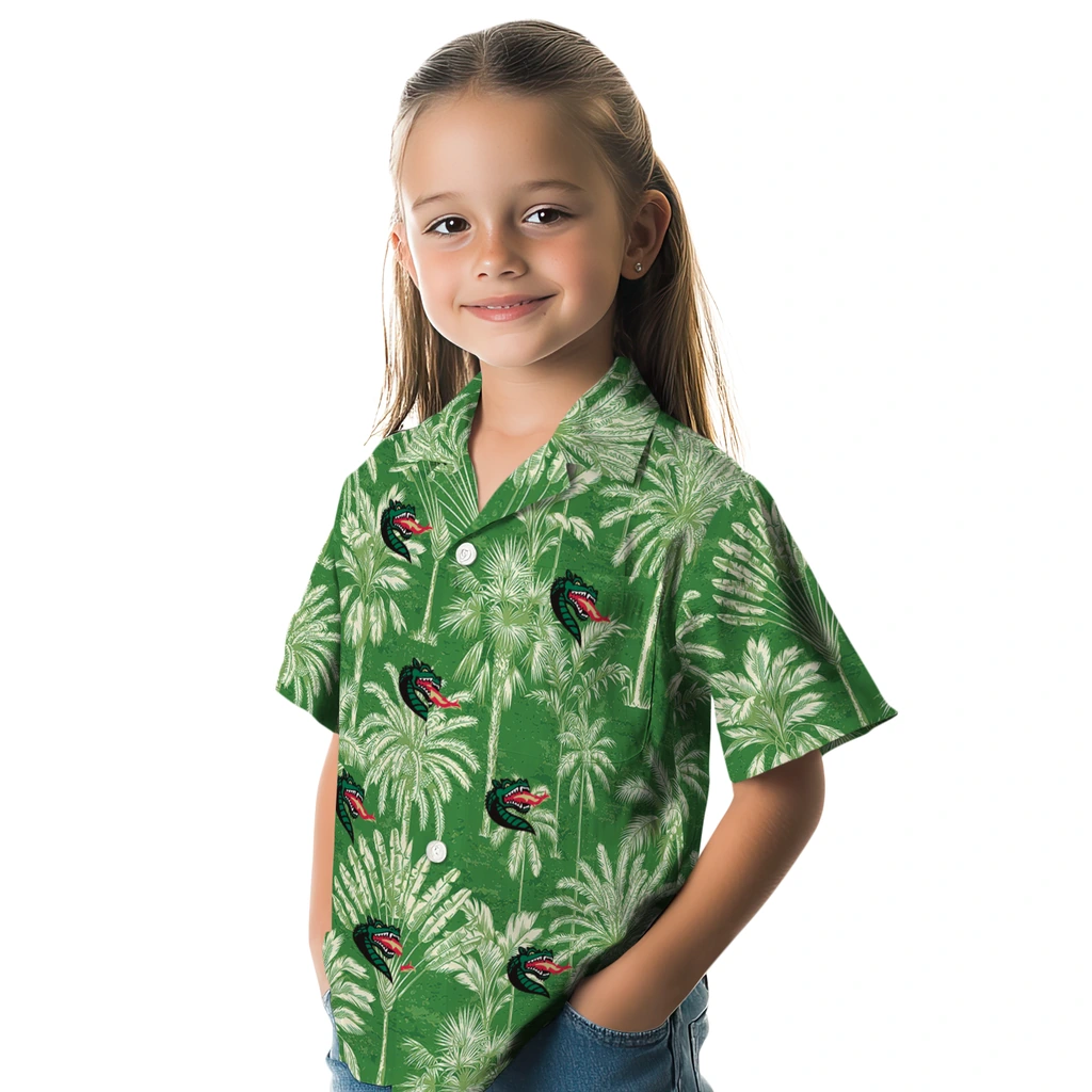 UAB Blazers Hawaiian Shirt - Vintage Palm Tree uab blazers palm shadows green hawaiian shirts premium grade