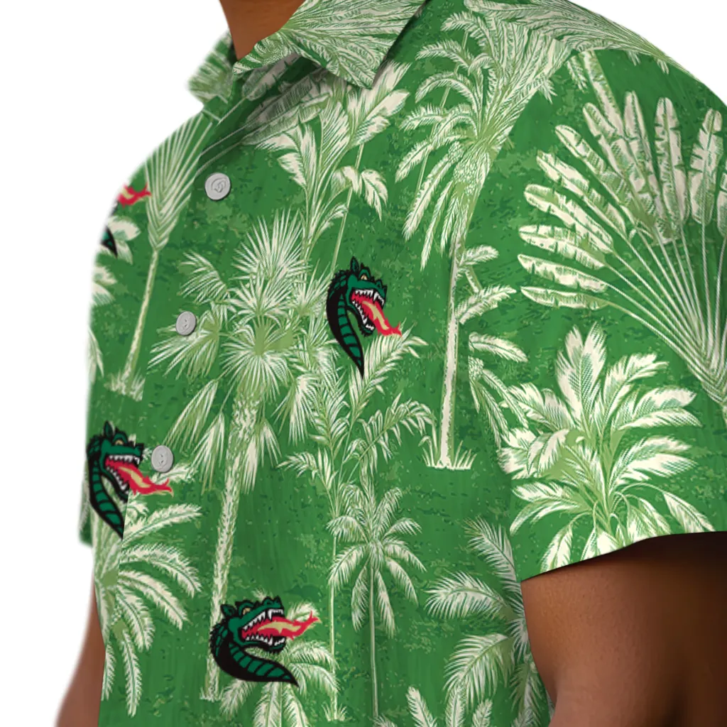 UAB Blazers Hawaiian Shirt - Vintage Palm Tree uab blazers palm shadows green hawaiian shirts trendy