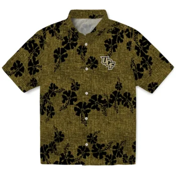 ucf knights hibiscus petals gold hawaiian shirts best selling