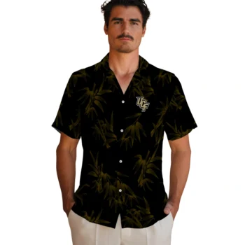 ucf knights bamboo branches gold black hawaiian shirts fashion forward