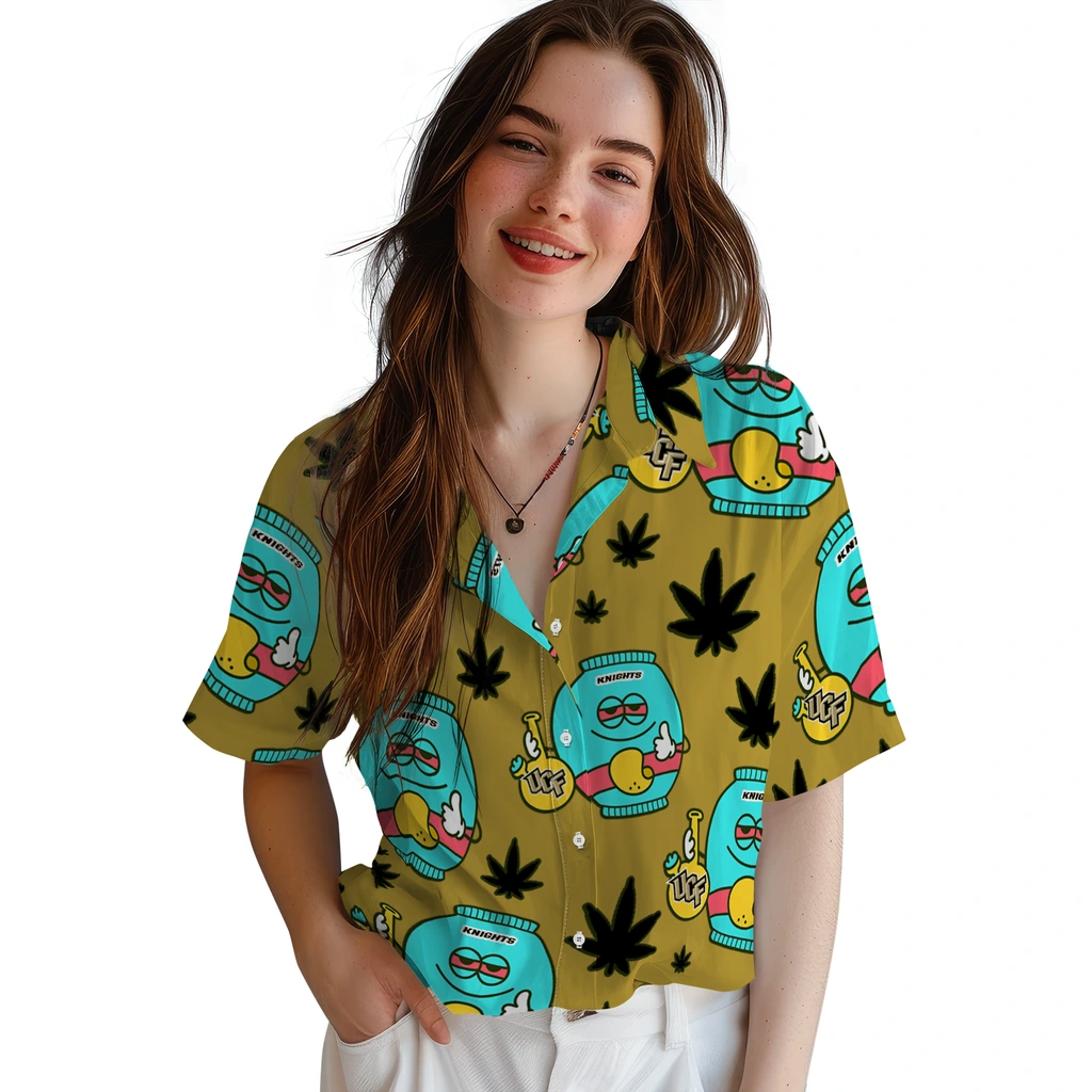 UCF Knights Hawaiian Shirt - Chill Vibe ucf knights bong smile gold hawaiian shirts latest model