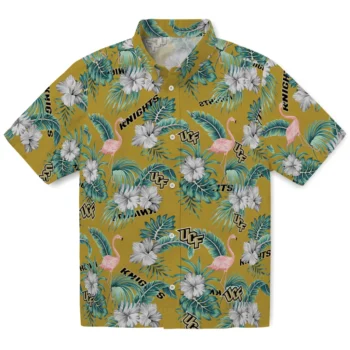 ucf knights flamingo palms gold hawaiian shirts best selling