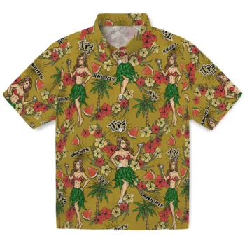 ucf knights hawaiian girls design gold hawaiian shirts best selling