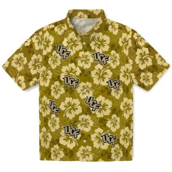 ucf knights hibiscus cluster gold hawaiian shirts best selling