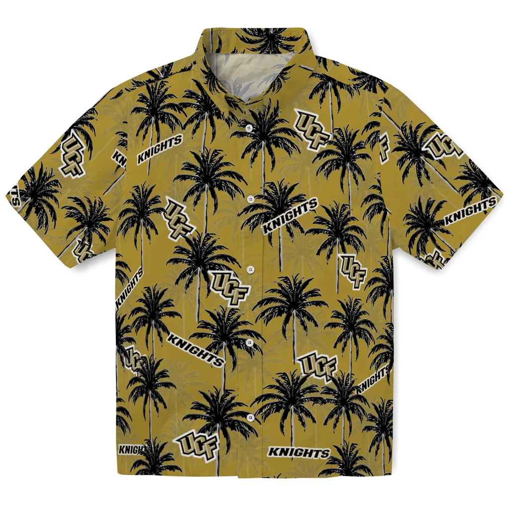 UCF Knights Hawaiian Shirt - Palm Tree Motif ucf knights palm grove gold hawaiian shirts best selling