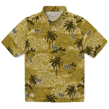 ucf knights wave palm gold hawaiian shirts best selling