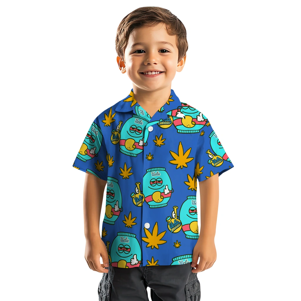 UCLA Bruins Hawaiian Shirt - Chill Vibe ucla bruins bong smile blue hawaiian shirts top rated