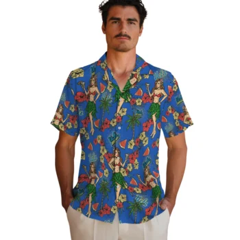 ucla bruins hawaiian girls design blue hawaiian shirts fashion forward