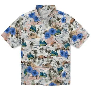 ucla bruins hibiscus seaside white hawaiian shirts best selling