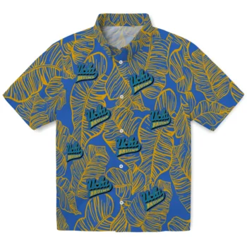 ucla bruins leaf outline blue hawaiian shirts best selling