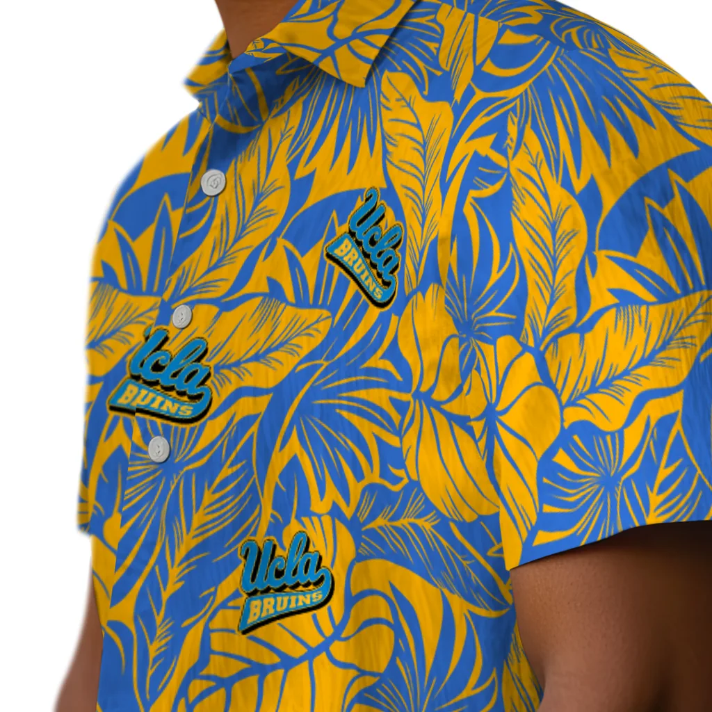 UCLA Bruins Hawaiian Shirt - Monstera Layer ucla bruins monstera layer blue hawaiian shirts trendy