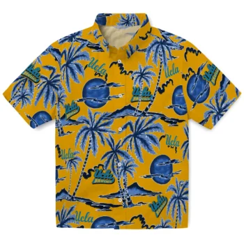 ucla bruins palm sunset hawaiian shirts best selling