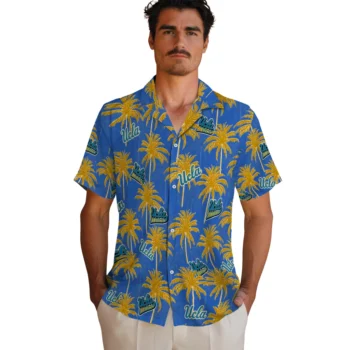 ucla bruins palm grove blue hawaiian shirts fashion forward