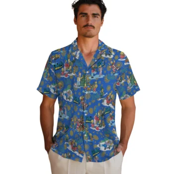 ucla bruins simpsons christmas blue hawaiian shirts fashion forward