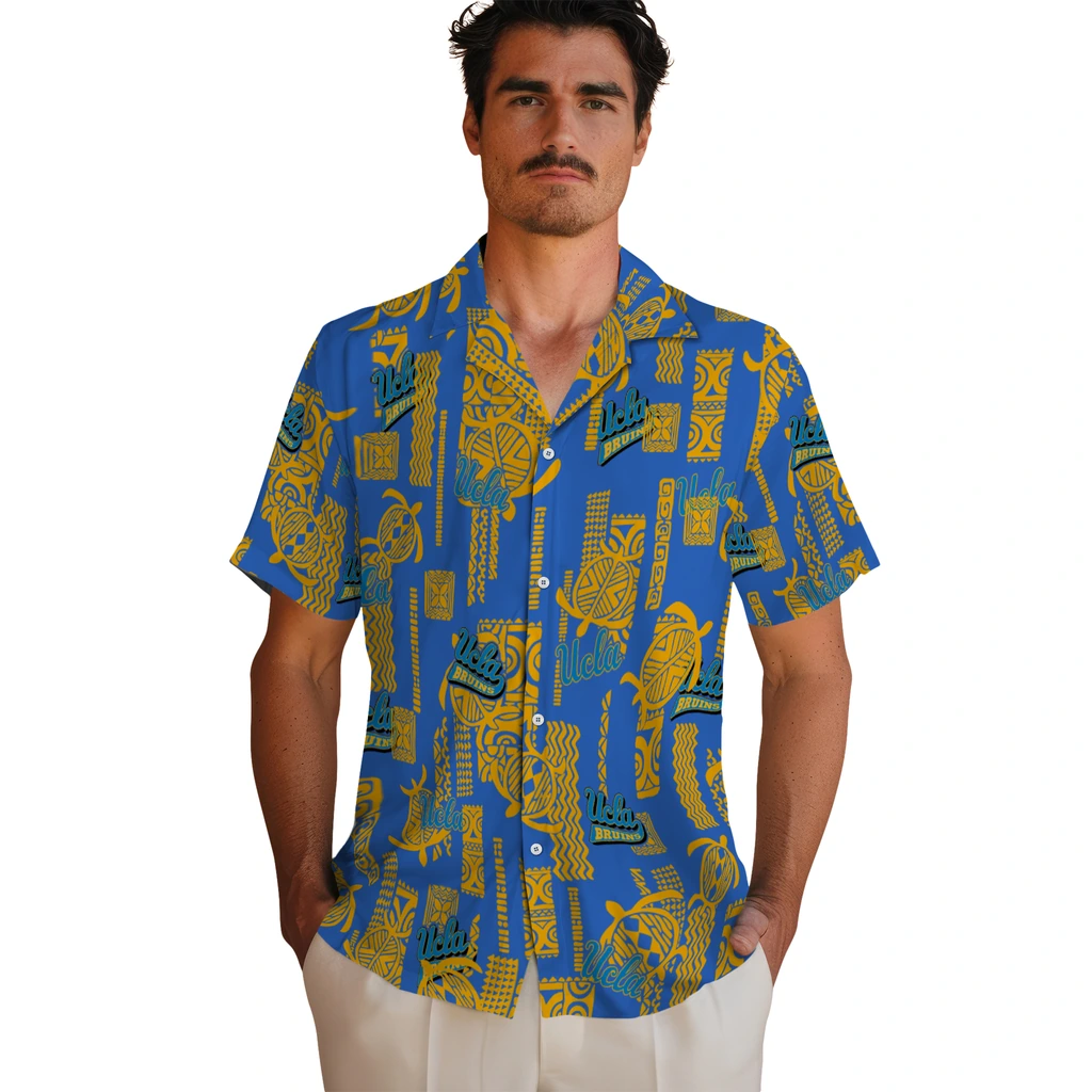 UCLA Bruins Hawaiian Shirt - Turtle Lines ucla bruins turtle lines blue hawaiian shirts fashion forward