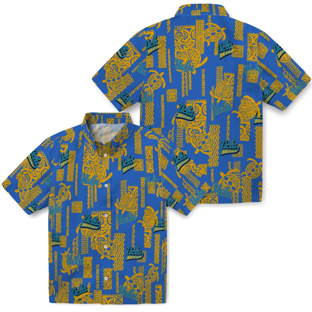 UCLA Bruins Hawaiian Shirt - Turtle Lines ucla bruins turtle lines blue hawaiian shirts high quality